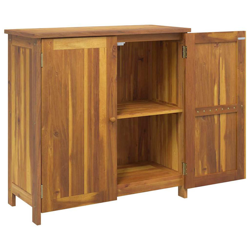 vidaXL Garden Cabinet with Shelf with Door Natural Solid Acacia Wood
