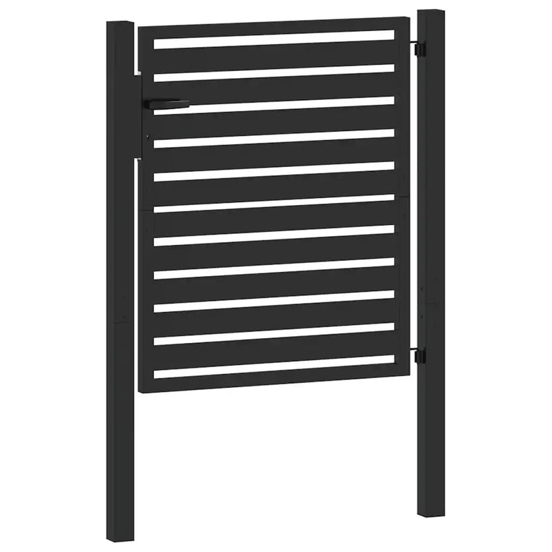 Garden Gate Lockable Black 100x100 cm Aluminium