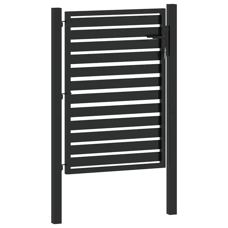 Garden Gate Lockable Black 100x120 cm Aluminium