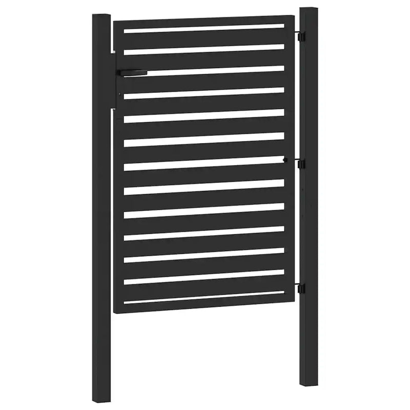 Garden Gate Lockable Black 100x120 cm Aluminium