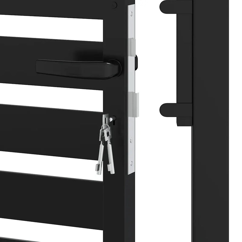 Garden Gate Lockable Black 100x120 cm Aluminium