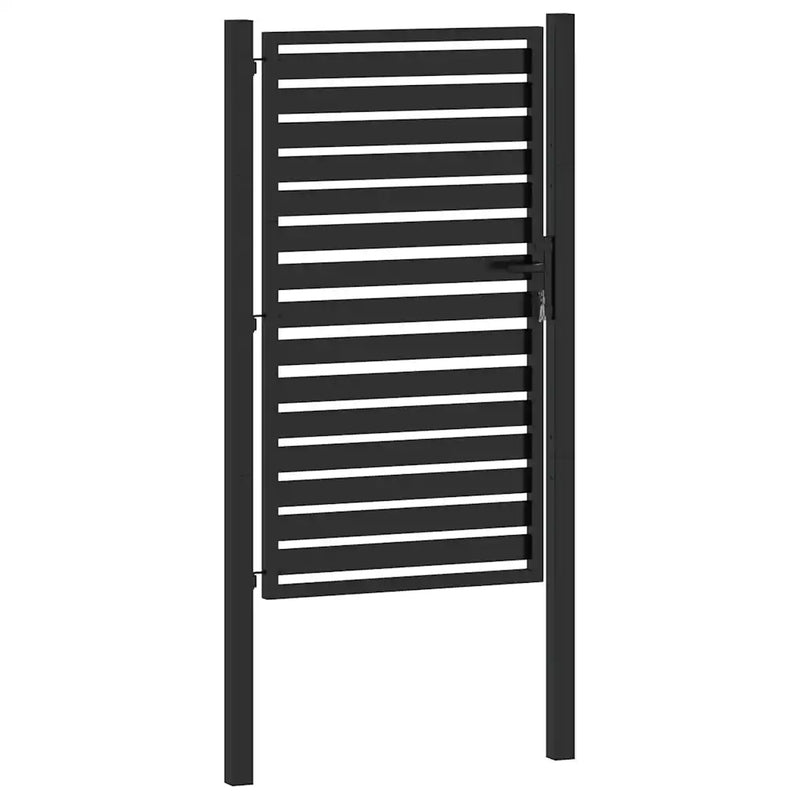 Garden Gate Lockable Black 100x150 cm Aluminium