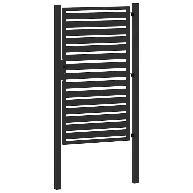 Garden Gate Lockable Black 100x150 cm Aluminium