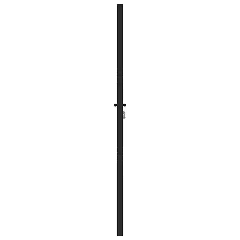 Garden Gate Lockable Black 100x180 cm Aluminium