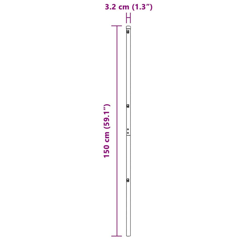 vidaXL Fence Post 13 pcs Green Steel