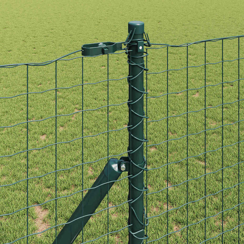 vidaXL Fence Post 13 pcs Green Steel