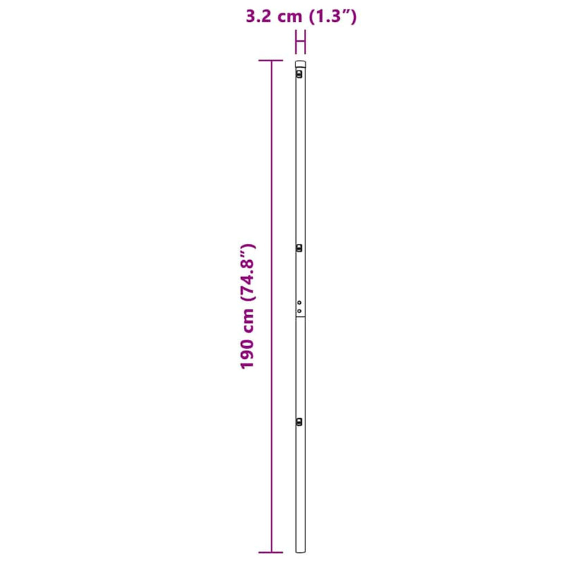 vidaXL Fence Post 7 pcs Green Steel