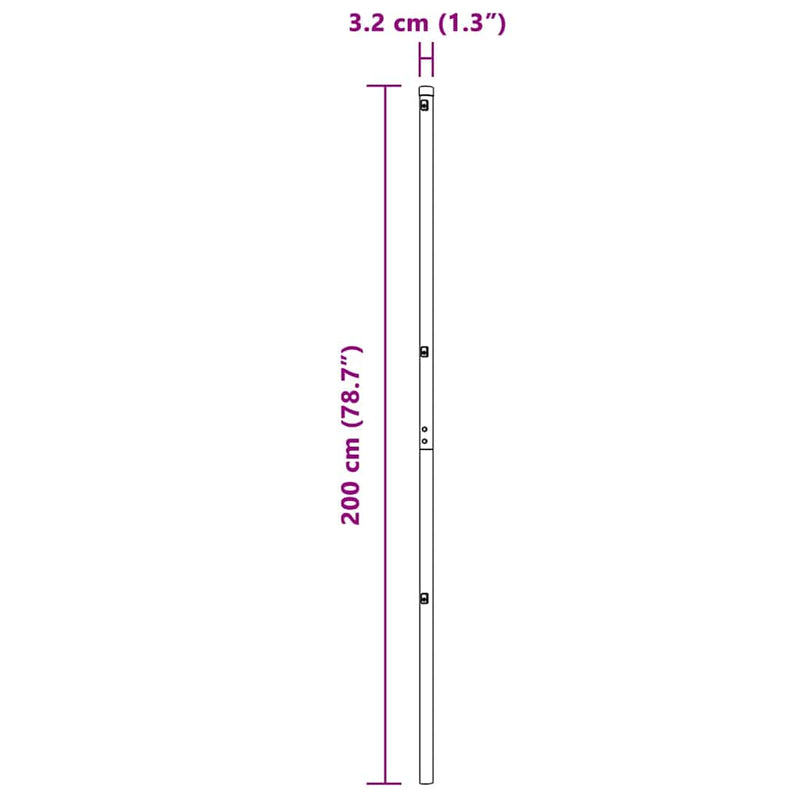 vidaXL Fence Post 13 pcs Green Steel