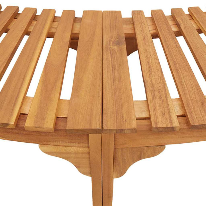 vidaXL Hot Tub Surround Brown Ø275 x 55,5 cm Solid Acacia Wood