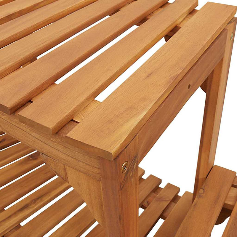 vidaXL Hot Tub Surround Brown Ø275 x 55,5 cm Solid Acacia Wood