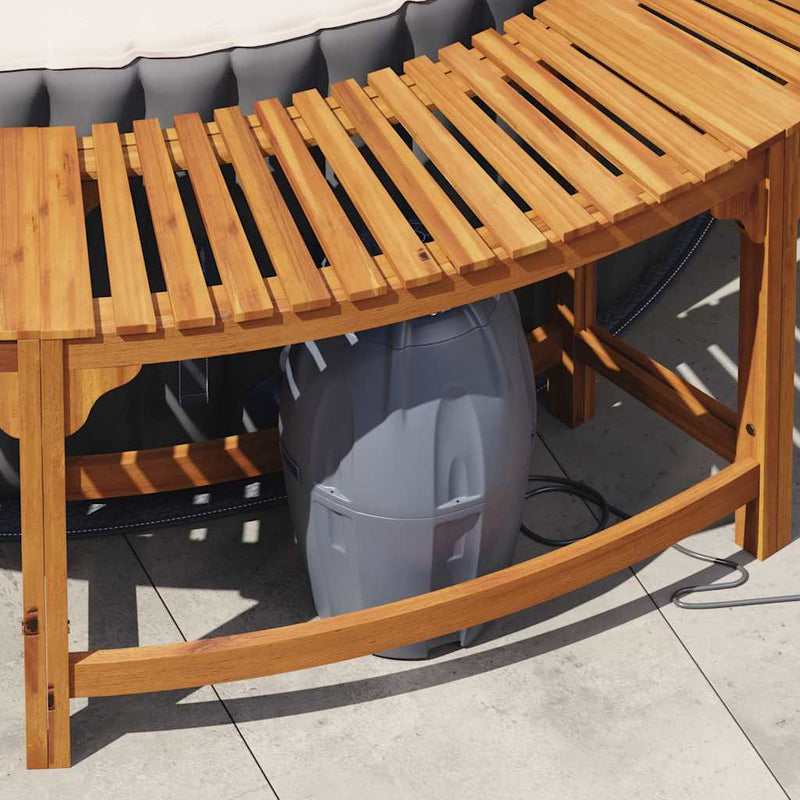 vidaXL Hot Tub Surround Brown Ø275 x 55,5 cm Solid Acacia Wood