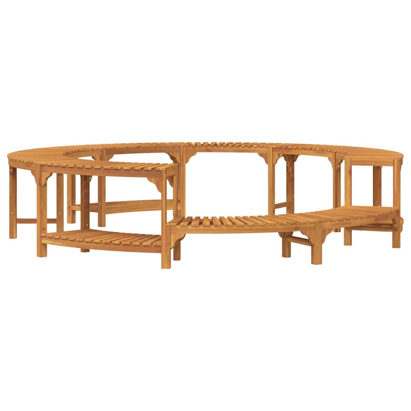 vidaXL Hot Tub Surround Brown Ø275 x 55,5 cm Solid Acacia Wood
