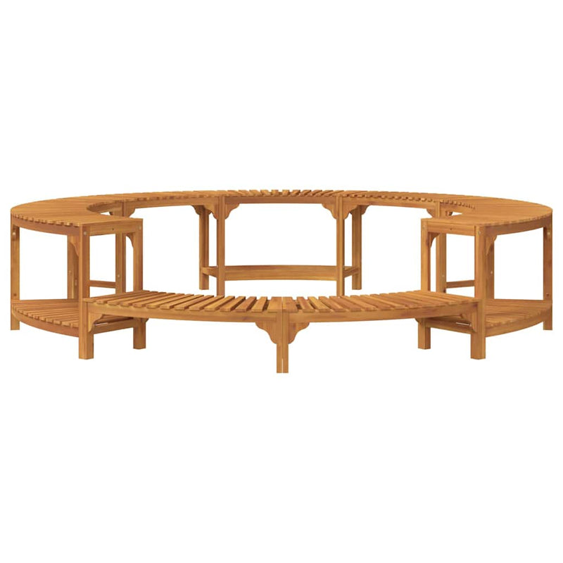vidaXL Hot Tub Surround Brown Ø275 x 55,5 cm Solid Acacia Wood