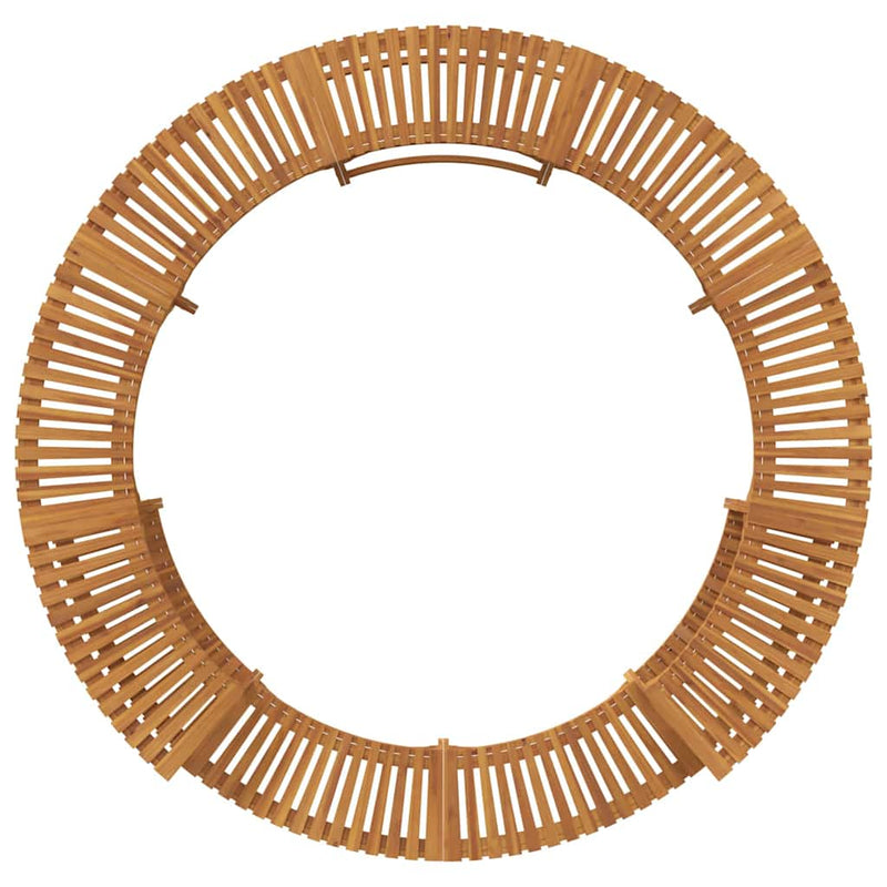 vidaXL Hot Tub Surround Brown Ø275 x 55,5 cm Solid Acacia Wood