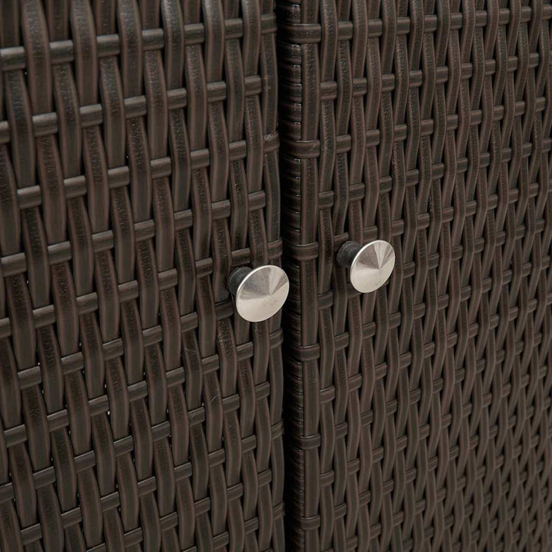 vidaXL Storage Cabinet with Shelf Brown 100 x 36 x 102 cm Rattan