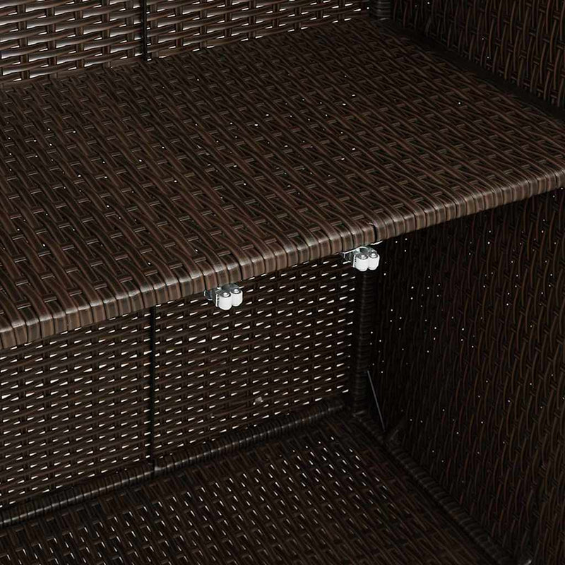 vidaXL Storage Cabinet with Shelf Brown 100 x 36 x 102 cm Rattan