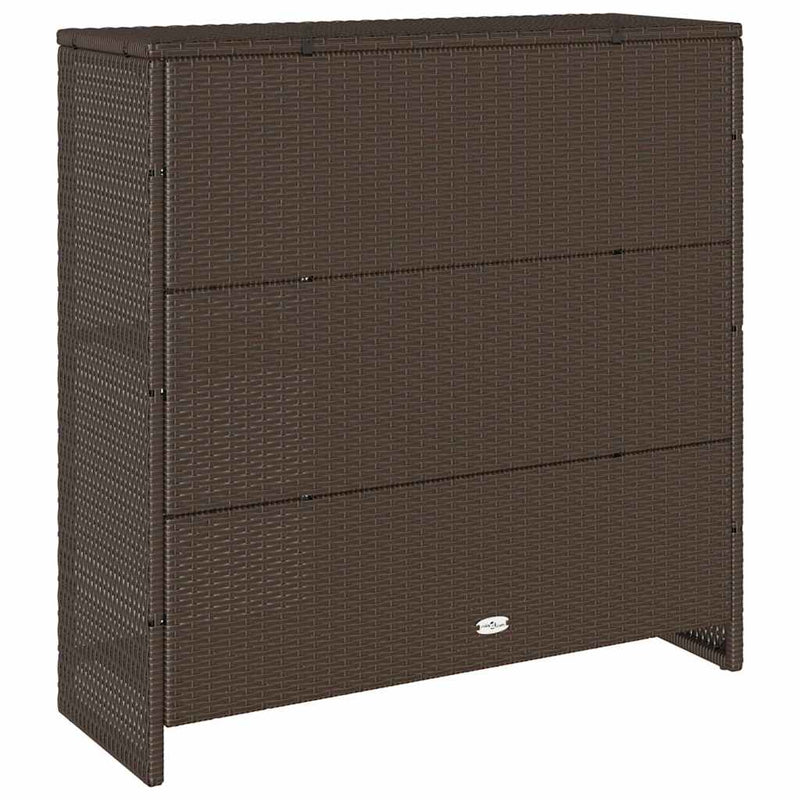 vidaXL Storage Cabinet with Shelf Brown 100 x 36 x 102 cm Rattan