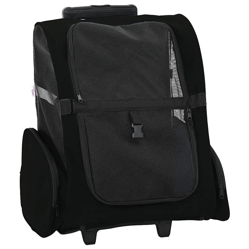 Pet Trolley 3-in-1 Design Black 48x32x(57-106) cm Oxford Fabric