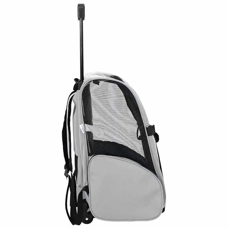 Pet Trolley 3-in-1 Design Grey 48x32x(57-106) cm Oxford Fabric