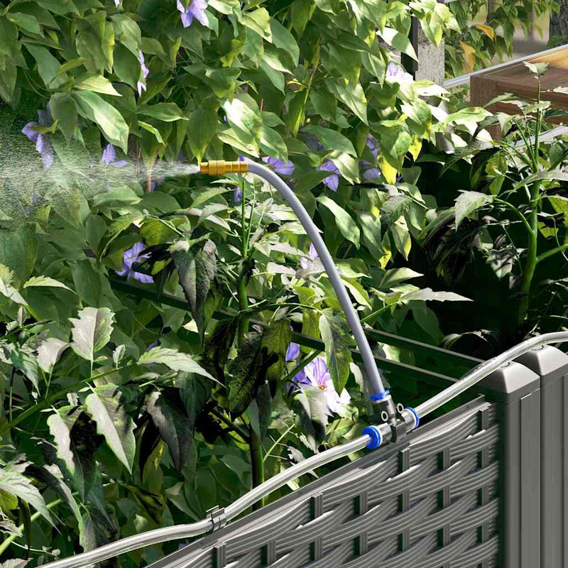 vidaXL Garden Planter 3 pcs Black Steel