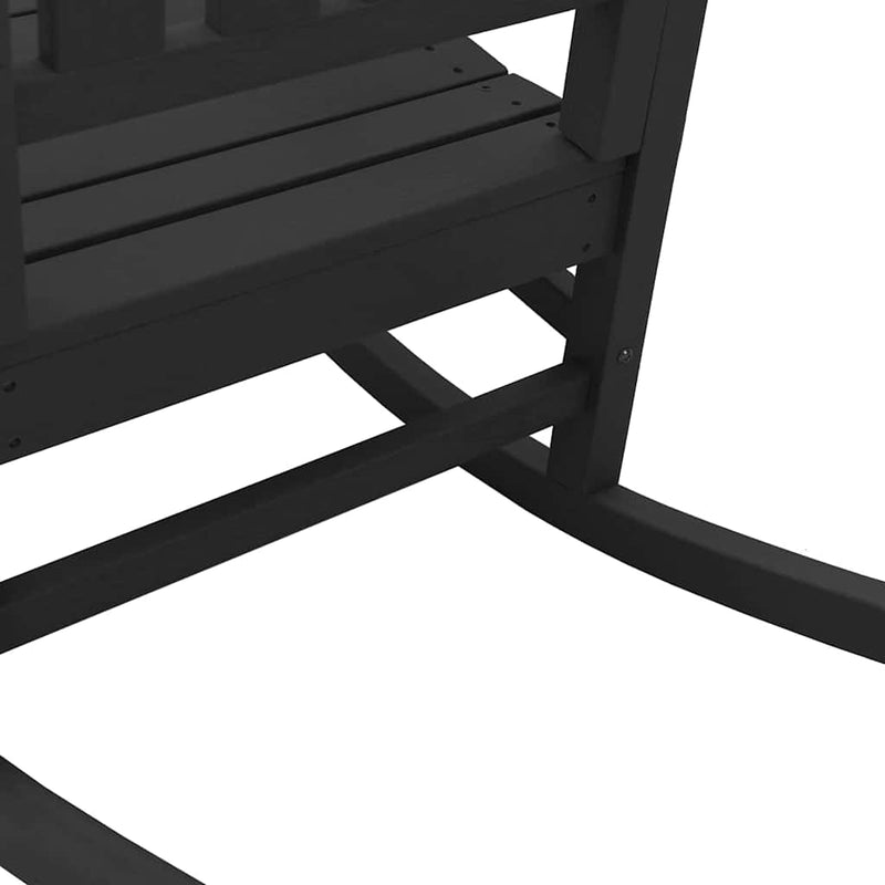 vidaXL Garden Rocking Chair Black 92 x 70 x 108cm HDPE