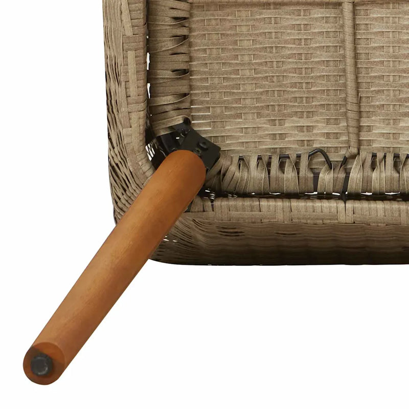 Garden Chair 2 pcs Beige 62.5 x 55 x 82 cm Poly Rattan