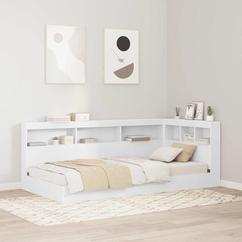 Storage Headboard White 90 cm Engineered Wood