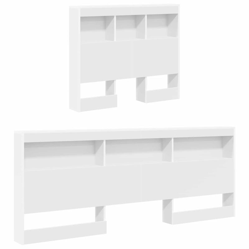 Storage Headboard White 90 cm Engineered Wood