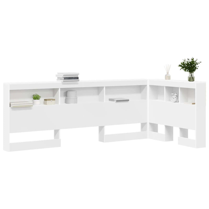Storage Headboard White 90 cm Engineered Wood