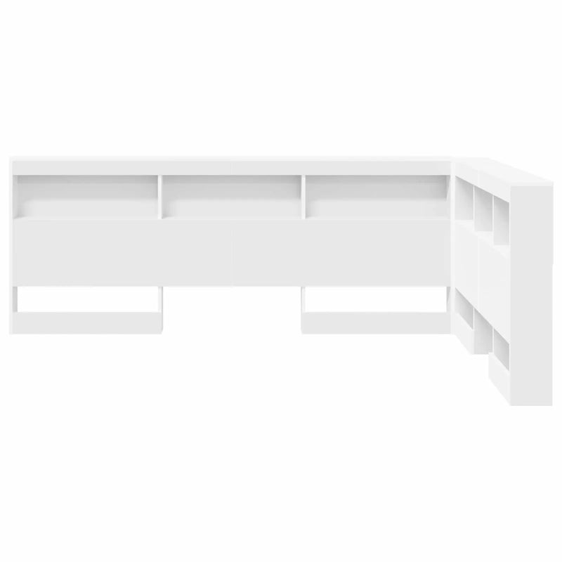 Storage Headboard White Engineered Wood