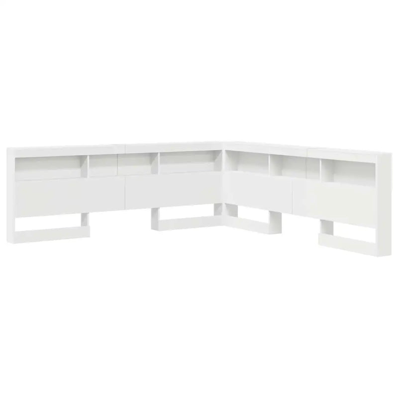 Storage Headboard White Engineered Wood