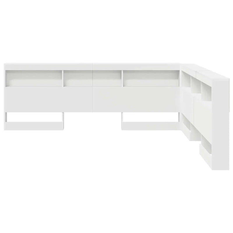 Storage Headboard White Engineered Wood