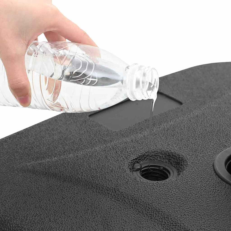 vidaXL Parasol Base Black 45 x 45 x 29,5 cm High-density polyethylene