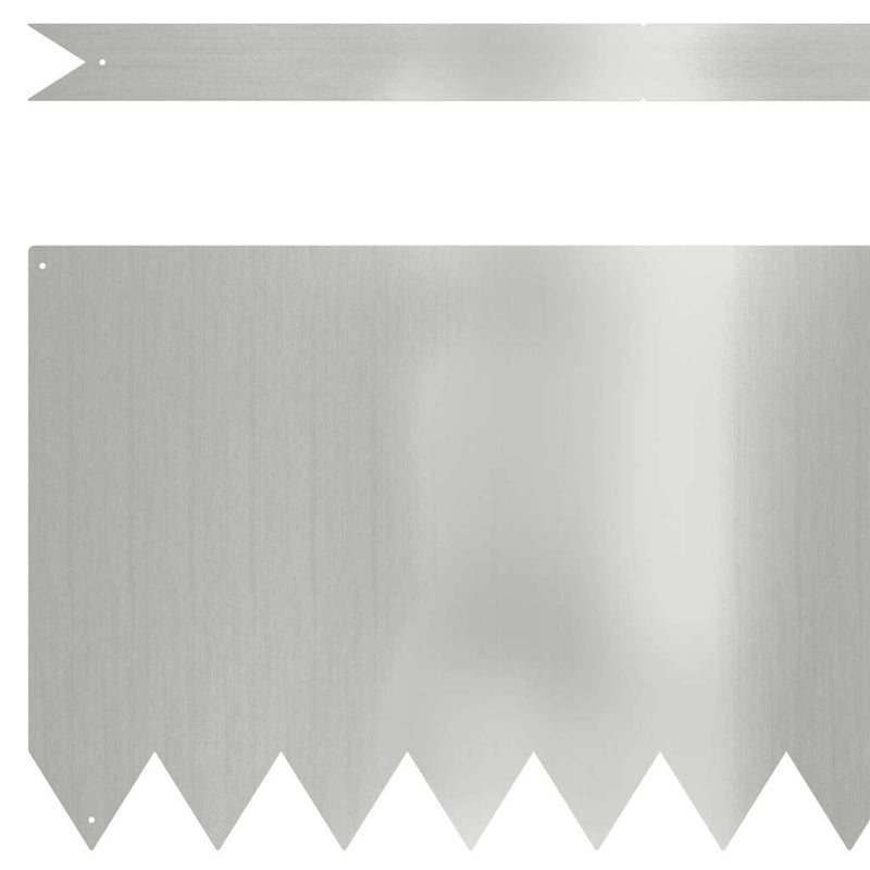 vidaXL Lawn Edging 30 pcs Silver 100 x 0.05 x 20 cm Galvanised Steel