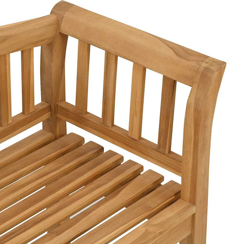 vidaXL Garden Bench Brown 120 x 53.5 x 85 cm Solid teak wood