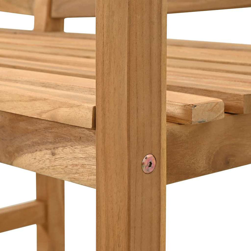 vidaXL Garden Bench Brown 120 x 53.5 x 85 cm Solid teak wood