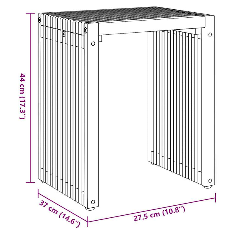 vidaXL Nest of Side Tables Stackable 3 pcs Brown 33 x 44.5 x 51 cm