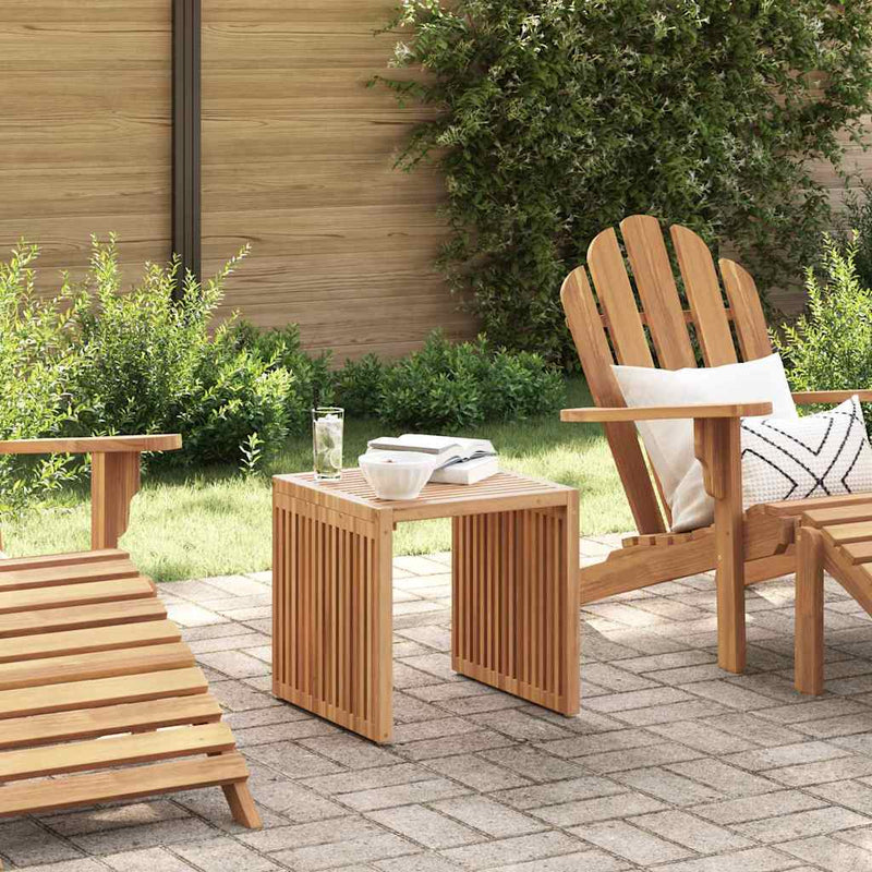 vidaXL Garden Side Table Brown 45 x 42.5 x 45 cm Solid teak wood