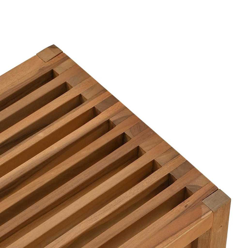 vidaXL Garden Side Table Brown 50 x 32,5 x 35 cm Solid Teak Wood