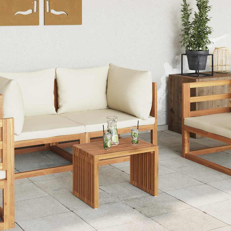 vidaXL Garden Side Table Brown 50 x 32,5 x 35 cm Solid Teak Wood
