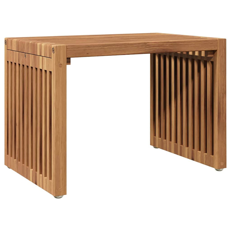 vidaXL Garden Side Table Brown 50 x 32.5 x 35 cm Solid teak wood