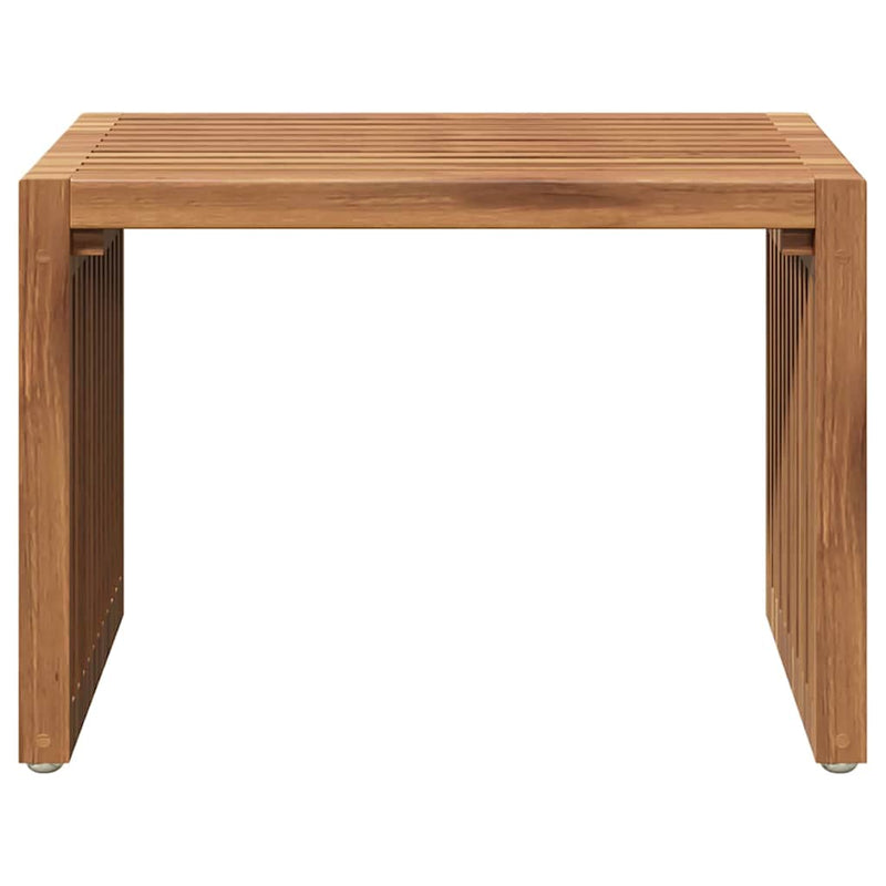 vidaXL Garden Side Table Brown 50 x 32.5 x 35 cm Solid teak wood