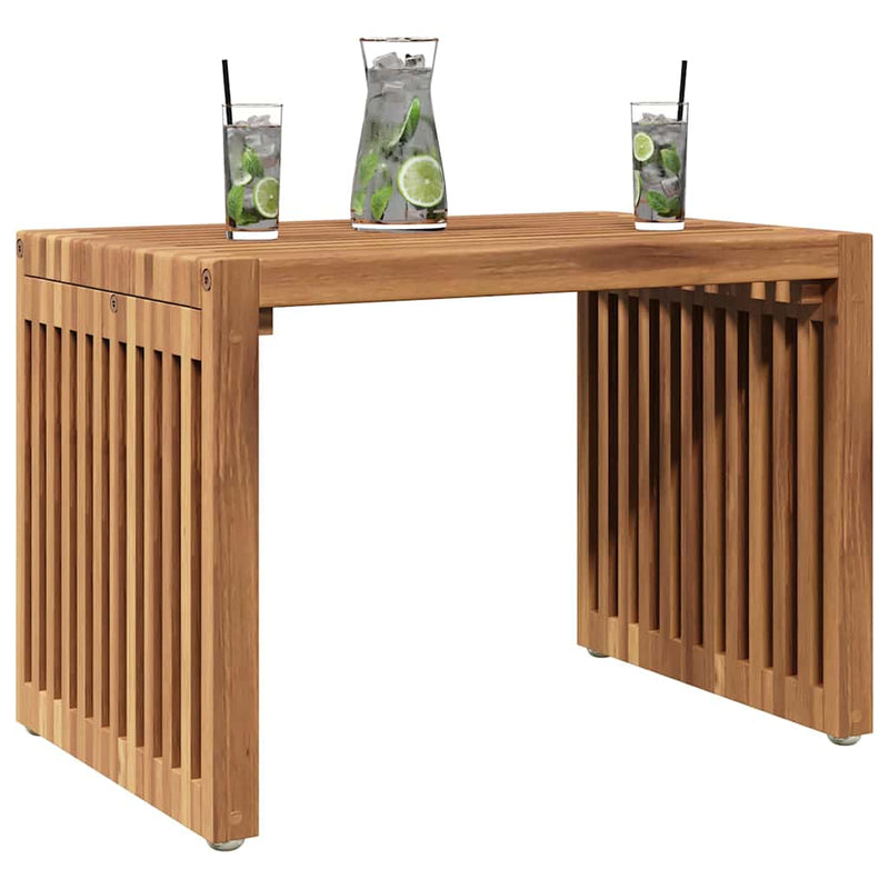 vidaXL Garden Side Table Brown 50 x 32,5 x 35 cm Solid Teak Wood