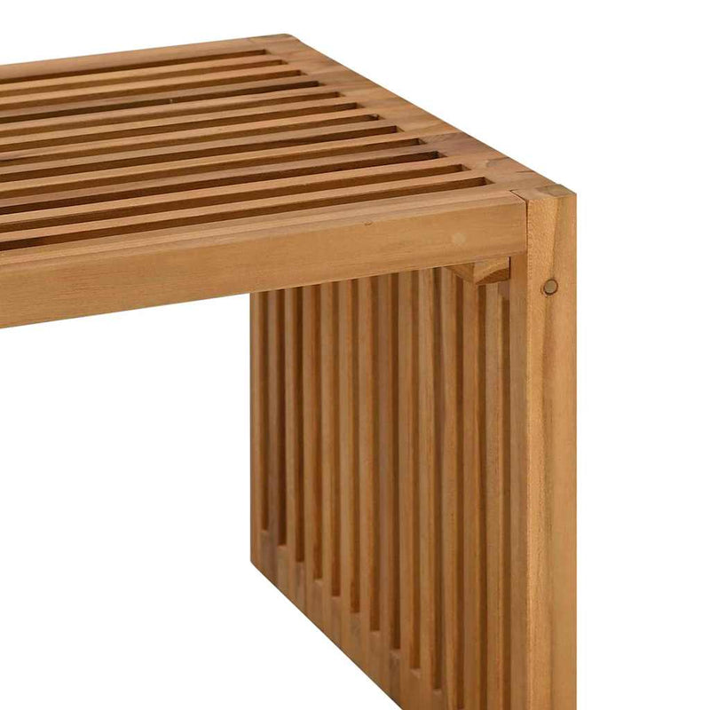 vidaXL Garden Side Table Brown 70 x 37.5 x 35.5 cm Solid teak wood