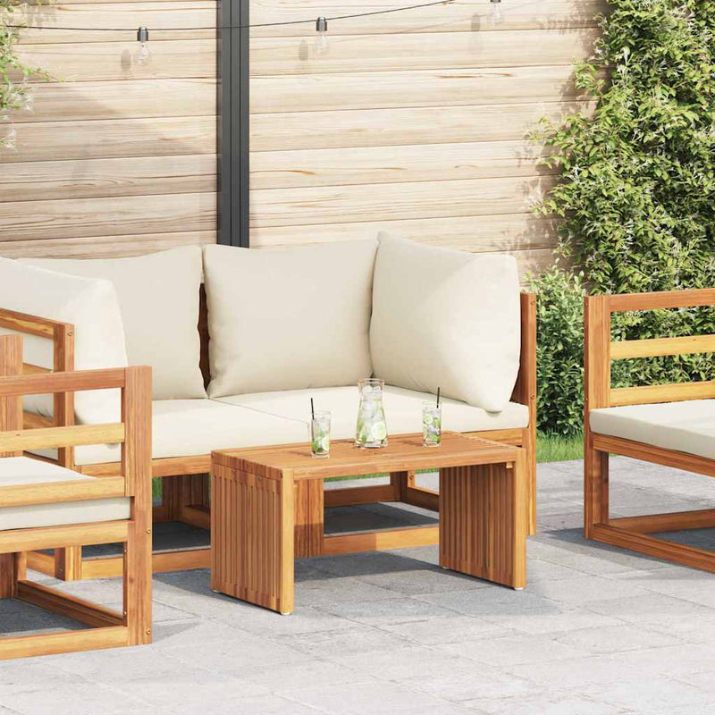 vidaXL Garden Side Table Brown 70 x 37.5 x 35.5 cm Solid teak wood