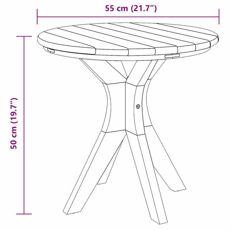 vidaXL Coffee Table Brown 55 x 55 x 51 cm Solid teak wood