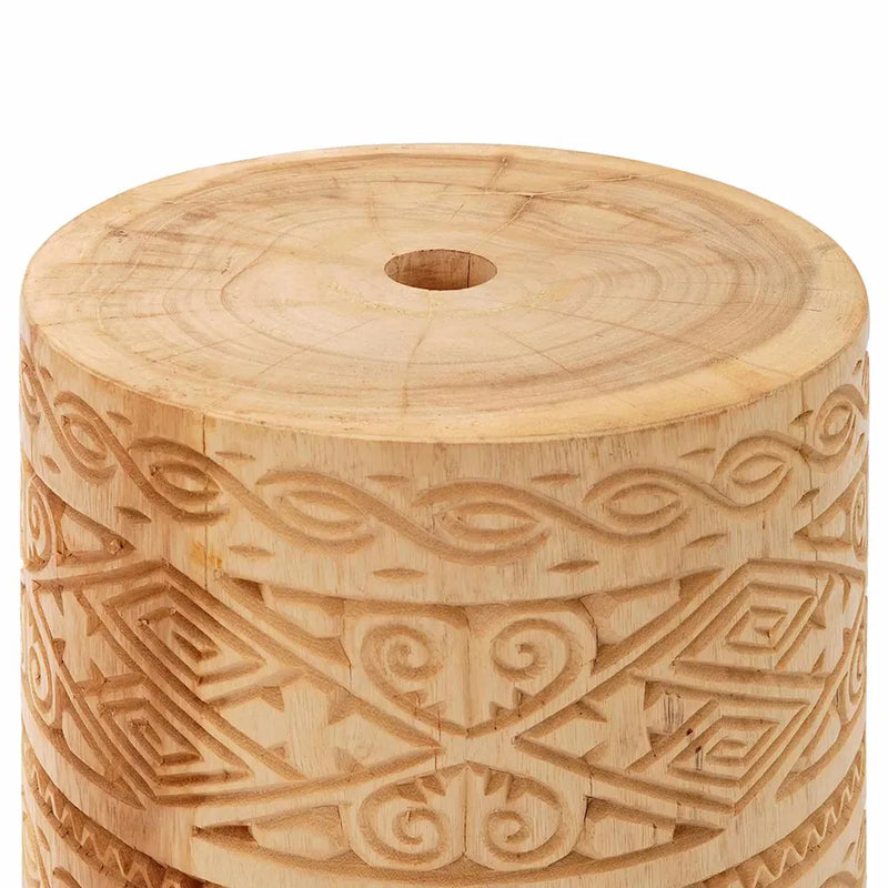 Parasol Base 28.05 kg Natural Solid Wood Cylindrical