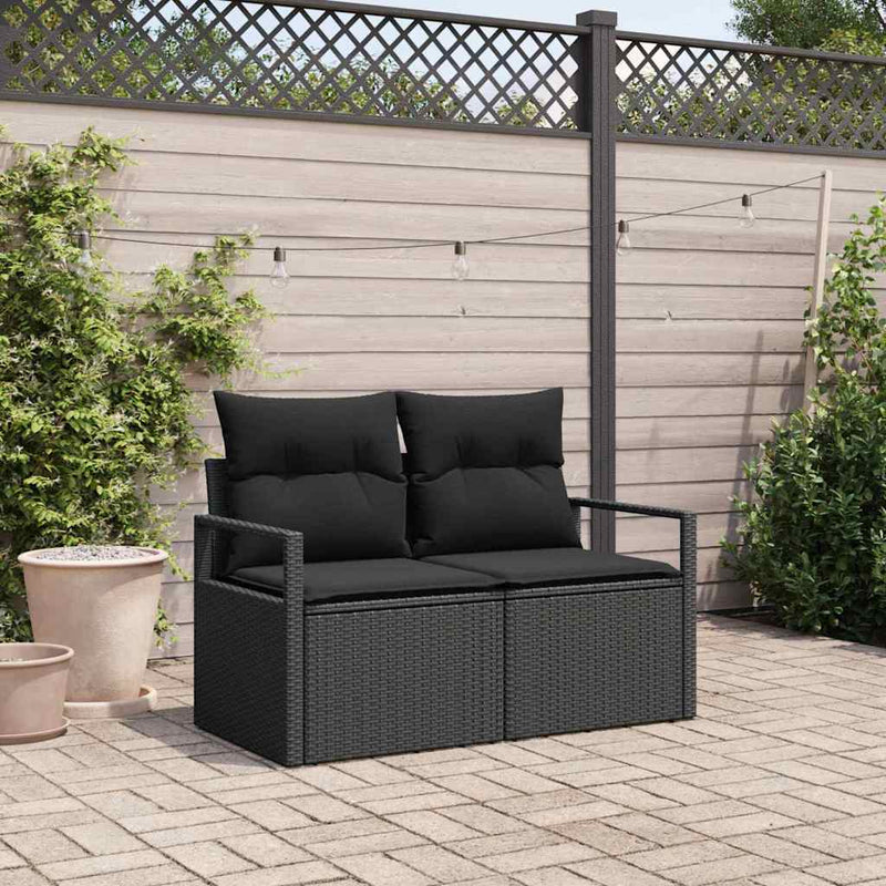 vidaXL Garden Sofa with Cushion 120 x 62 x 69 cm. Poly Rattan