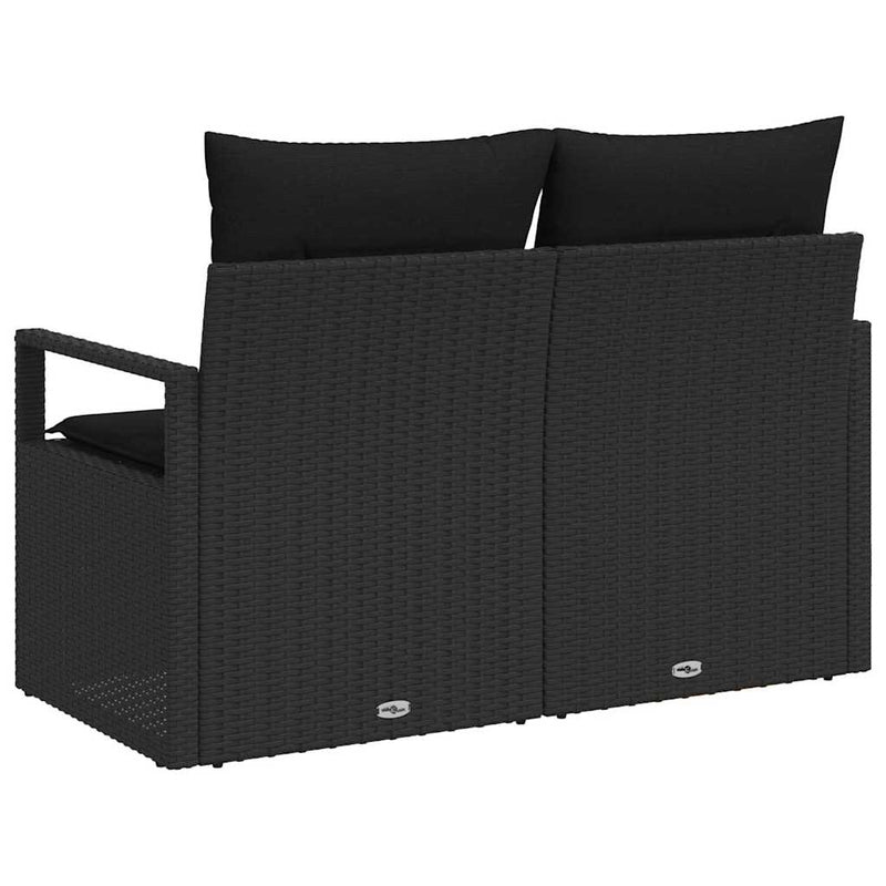 vidaXL Garden Sofa with Cushion 120 x 62 x 69 cm. Poly Rattan