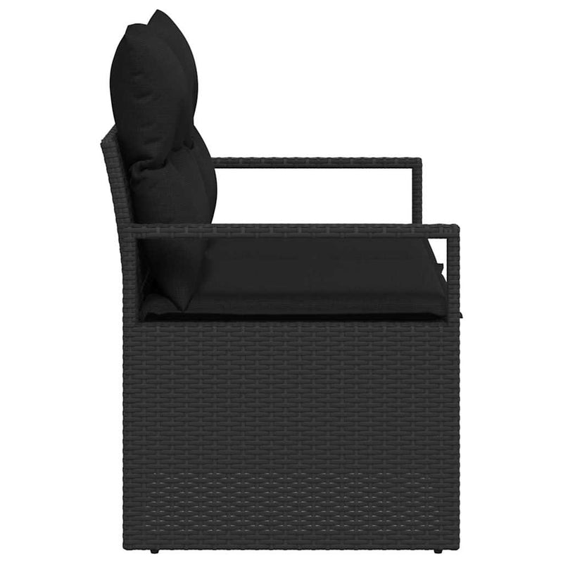 vidaXL Garden Sofa with Cushion 120 x 62 x 69 cm. Poly Rattan